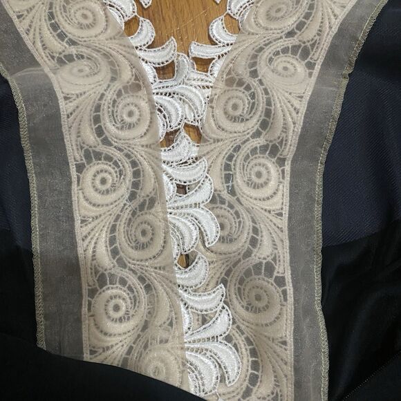 VTG Daymor Couture Black Lace Small 80s Evening Jacket Formal Statement Beaded - Picture 12 of 16